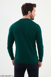 Bojoni Chicago Slim Fit Emerald Knitted Sweater