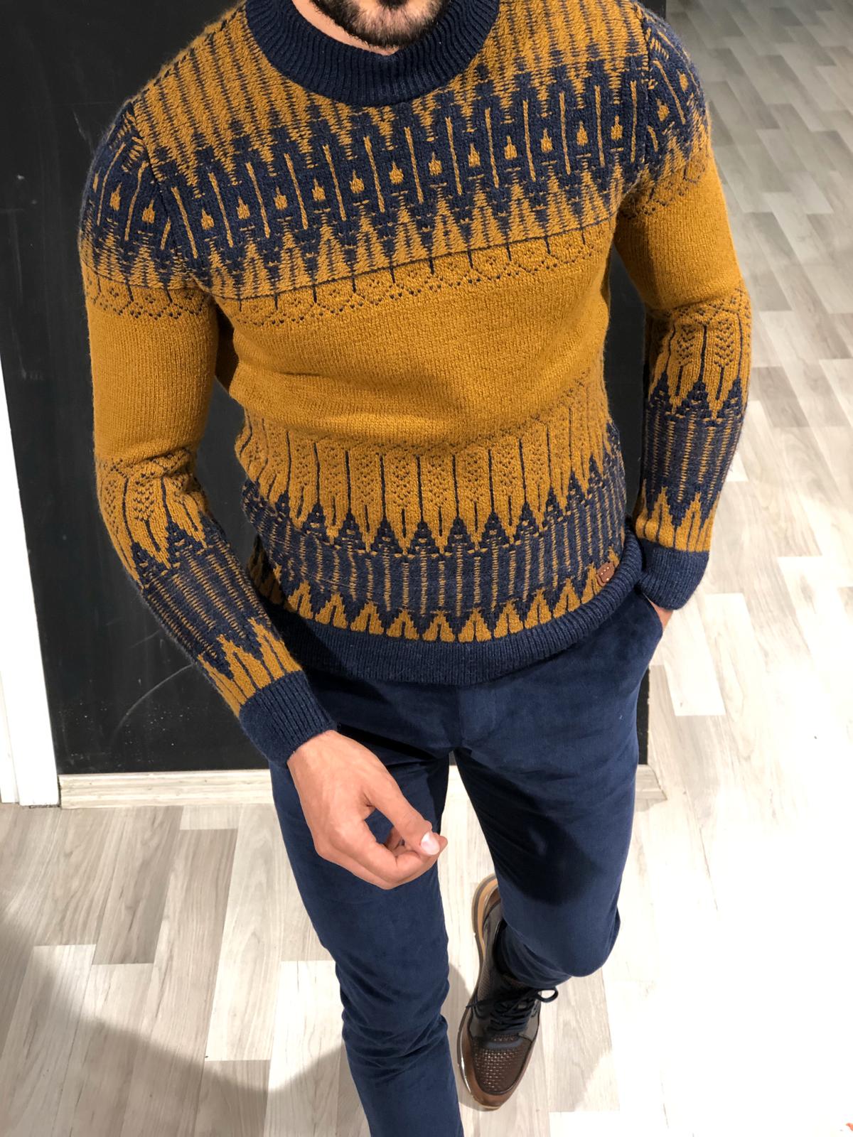 Tommy Slim-Fit Wool Half Turtleneck Knitwear Tabacco-baagr.myshopify.com-sweatshirts-BOJONI