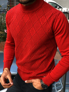 Slim-Fit Patterned Turtleneck Knitwear (3 Colors)-baagr.myshopify.com-sweatshirts-BOJONI