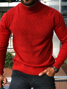 Slim-Fit Patterned Turtleneck Knitwear (3 Colors)-baagr.myshopify.com-sweatshirts-BOJONI