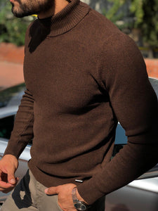 Slim-Fit Turtleneck knitwear Brown-baagr.myshopify.com-sweatshirts-BOJONI