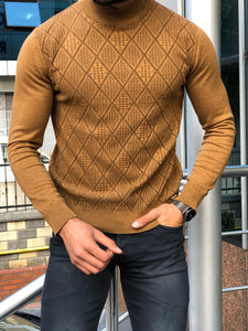 Slim-Fit Patterned Turtleneck Knitwear (3 Colors)-baagr.myshopify.com-sweatshirts-BOJONI