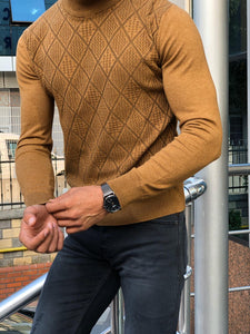 Slim-Fit Patterned Turtleneck Knitwear (3 Colors)-baagr.myshopify.com-sweatshirts-BOJONI