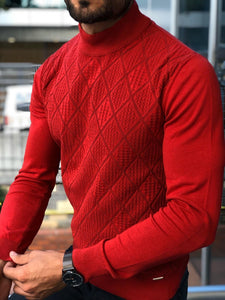 Slim-Fit Patterned Turtleneck Knitwear (3 Colors)-baagr.myshopify.com-sweatshirts-BOJONI